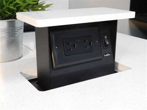 pop up box electrical|best countertop pop up outlet.